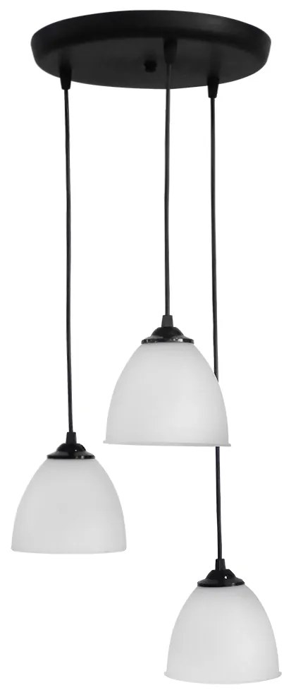 Φωτιστικό Οροφής Τρίφωτο Heronia Ovo 35-0033 Black/White