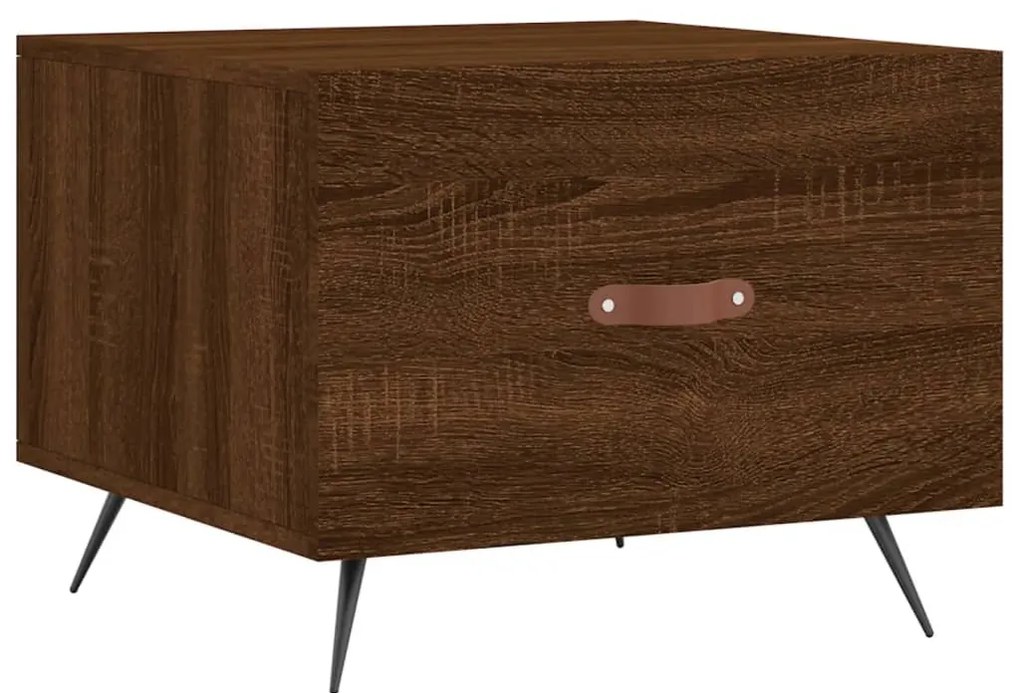 vidaXL Τραπεζάκια Σαλονιού 2 τεμ Brown Oak 50x50x40 εκ Επεξ. Ξύλο