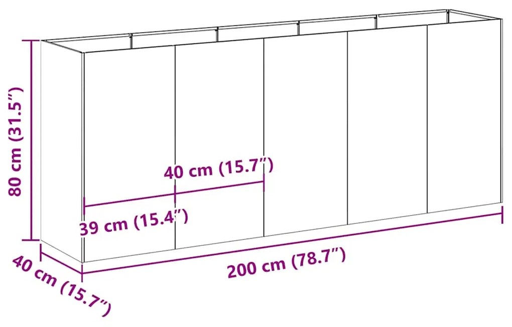 ΖΑΡΝΤΙΝΙΕΡΑ ΛΕΥΚΗ 200X40X80 ΕΚ. ΑΠΟ ΧΑΛΥΒΑ ΨΥΧΡΗΣ ΈΛΑΣΗΣ 860725