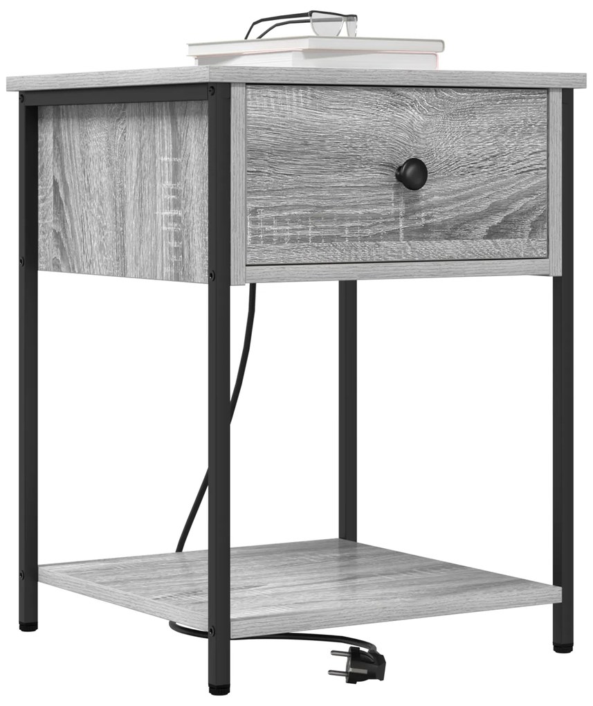 vidaXL Κομοδίνο Γκρι sonoma 42 x 41 x 56 εκ. Επεξεργασμένο ξύλο