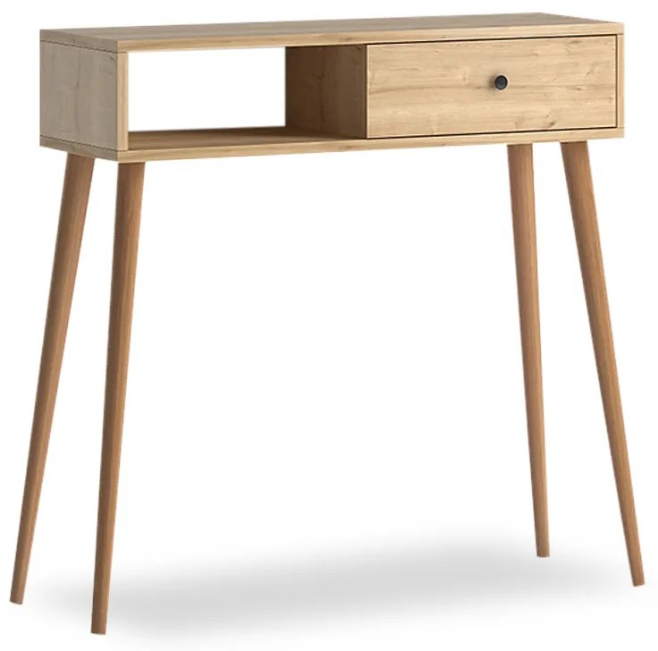 Κονσόλα μελαμίνης Napoli Megapap χρώμα oak 90x29x88εκ.-GP022-0070,2