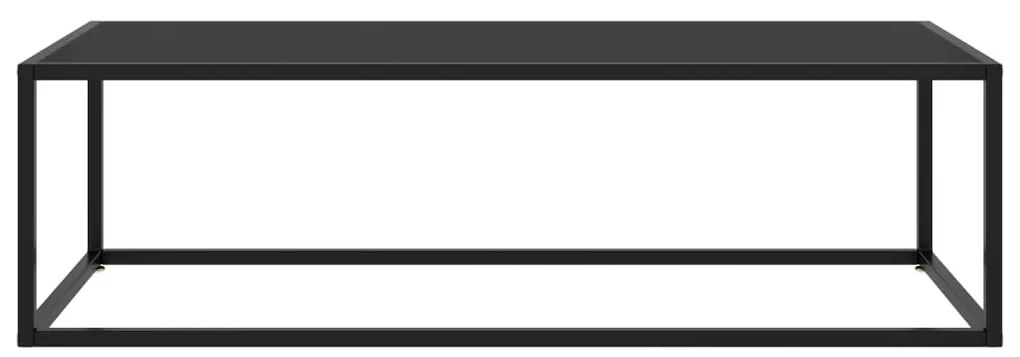 vidaXL Τραπεζάκι Σαλονιού Μαύρο 120 x 50 x 35 εκ. με Μαύρο Γυαλί