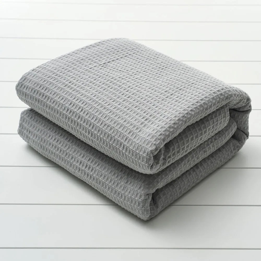 Κουβέρτα 1080 Πικέ Light Grey Vesta Home Υπέρδιπλo 230x250cm 100% Βαμβάκι