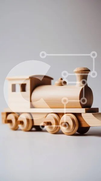 Intra Συλλεκτικό Ξύλινο Παζλ Plywood  4mm - Αξιολάτρευτο Ξύλινο Παιχνίδι Τρένο για παιδιά Σε Ξύλινο Κουτί - Διαστάσεις: 10x10 cm – 25 κομμάτια