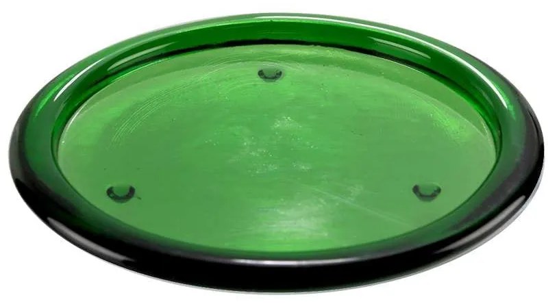 Βάση Κεριού Γυάλινη Πράσινη Art Et Lumiere Φ13εκ. 06800