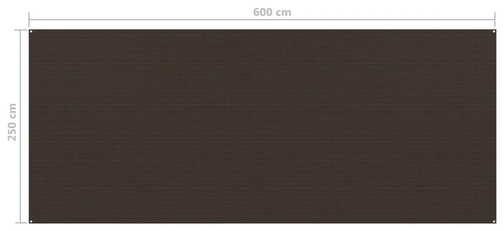 Χαλί Σκηνής Καφέ 250 x 600 εκ.