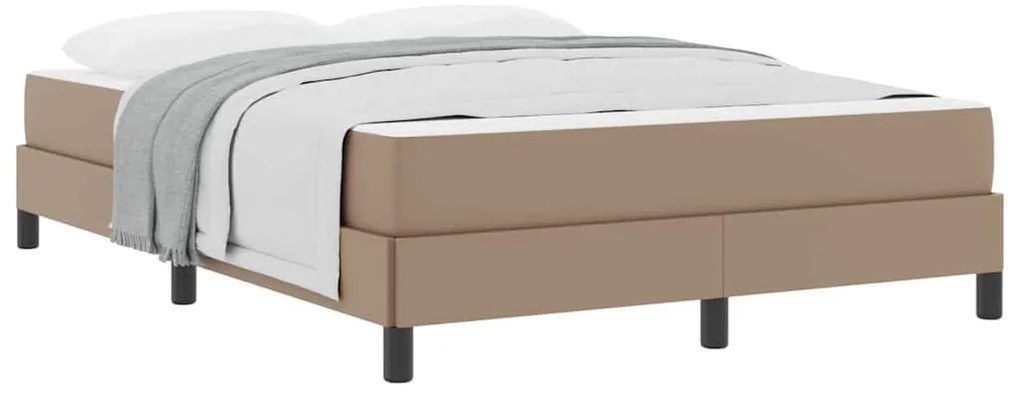 vidaXL Σκελετός Κρεβατιού με στρώμα Καπουτσίνο 160 x 200 cm ύφασμα