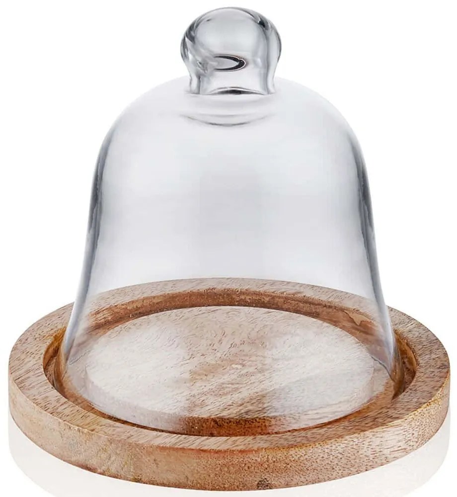 Τουρτιέρα Με Καπάκι 280TMA1924 15x16x16cm Clear-Natural Hermia Γυαλί