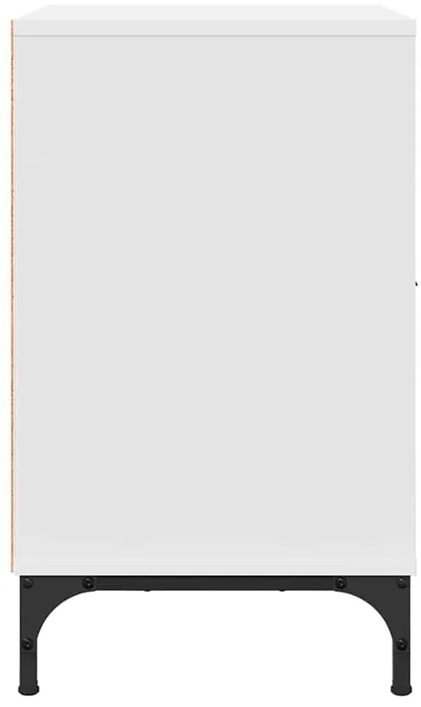 vidaXL Κομοδίνα 2 pcs Λευκό 49 x 36 x 61 εκ Επεξεργασμένο ξύλο