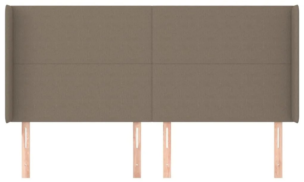 Κεφαλάρι με Πτερύγια Taupe 183x16x118/128 εκ. Υφασμάτινο - Μπεζ-Γκρι