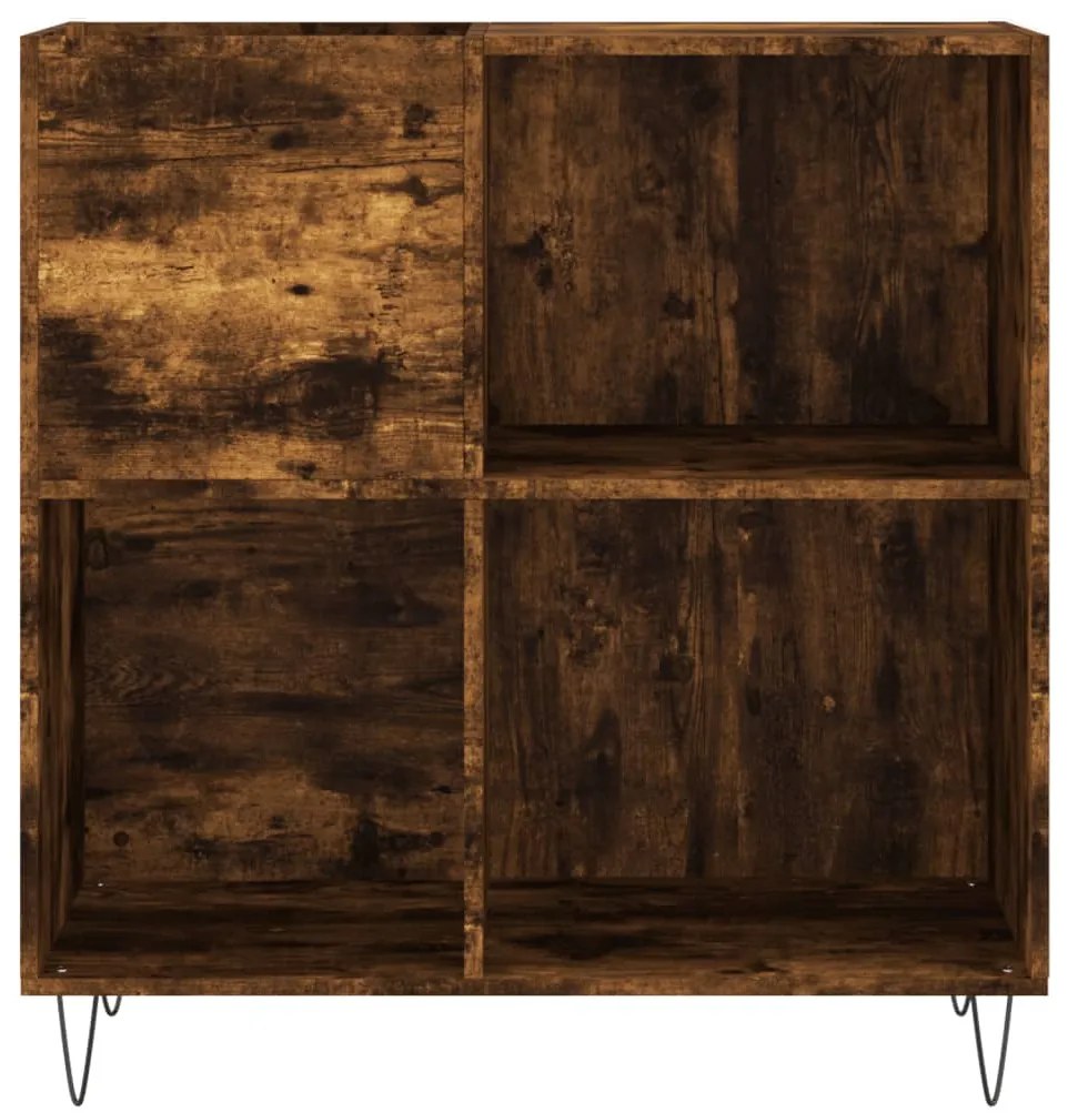 vidaXL Δισκοθήκη Καπνιστή Δρυς 84,5 x 38 x 89 εκ. από Επεξεργ. Ξύλο