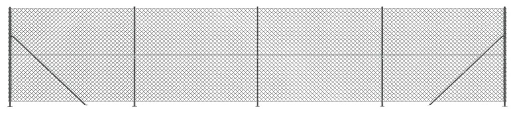 Συρματόπλεγμα Περίφραξης Ανθρακί 2,2 x 10 μ. με Βάσεις Φλάντζα - Ανθρακί