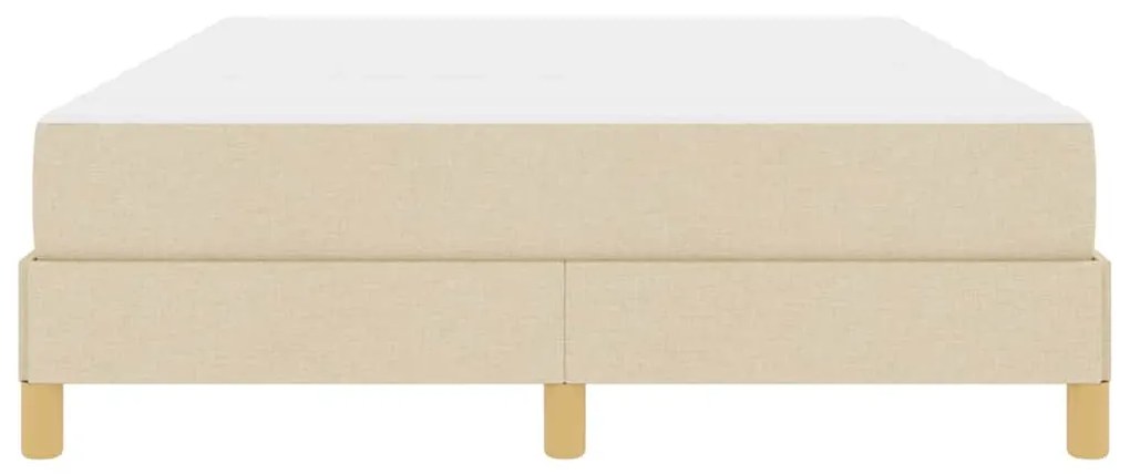 vidaXL Κρεβάτι με ελατήρια Κρέμα, Καφέ 140 x 200 cm