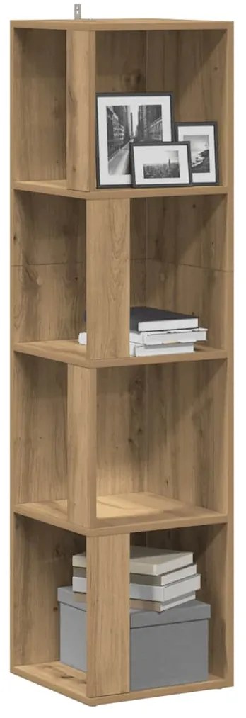 vidaXL Γωνιακό Έπιπλο Τεχνίτης δρυς 33x33x132 εκ. από Επεξεργ. Ξύλο