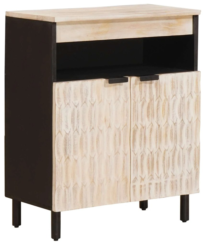 vidaXL Πλαϊνό γραφείο Λευκό Φινίρισμα Καθαρισμού 60 x 33 x 75 cm