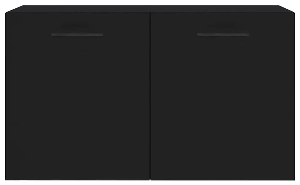 Ντουλάπι Τοίχου Μαύρο 60 x 36,5 x 35 εκ. από Επεξεργασμένο Ξύλο - Μαύρο