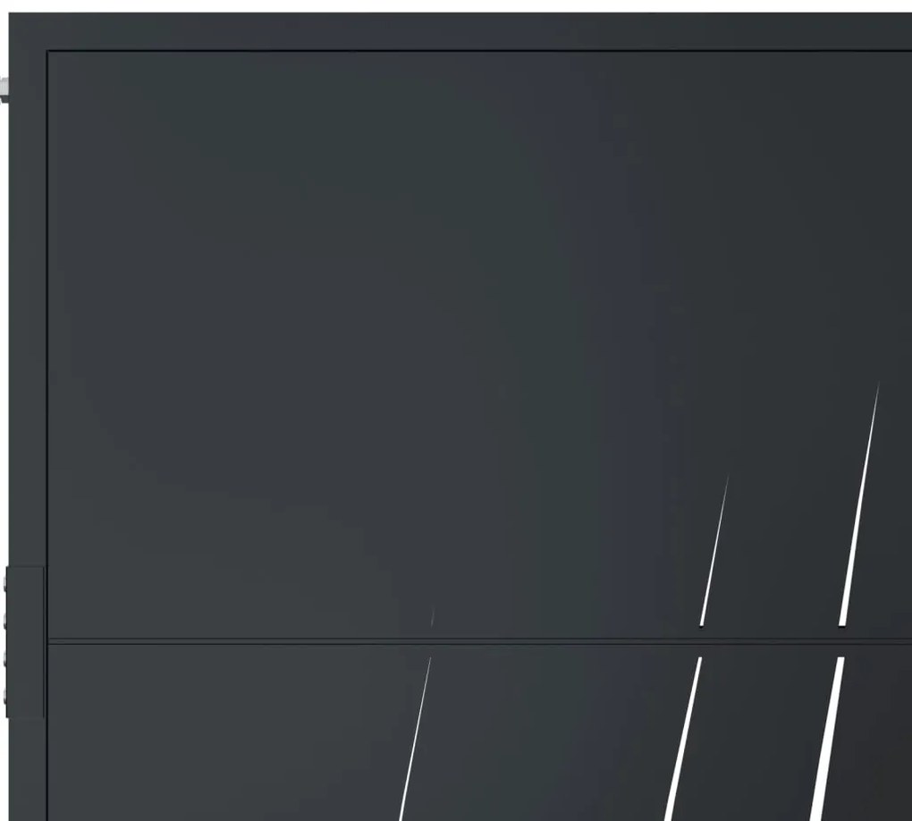 vidaXL Πόρτα Κήπου Ανθρακί 100x125 εκ. Σχέδιο Χαλυβδόφυλλου