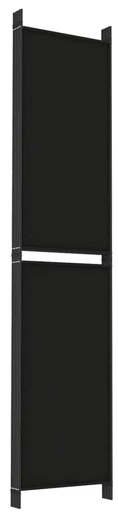 vidaXL Διαχωριστικό Δωματίου με 6 Πάνελ Μαύρο 300x220 εκ. από Ύφασμα
