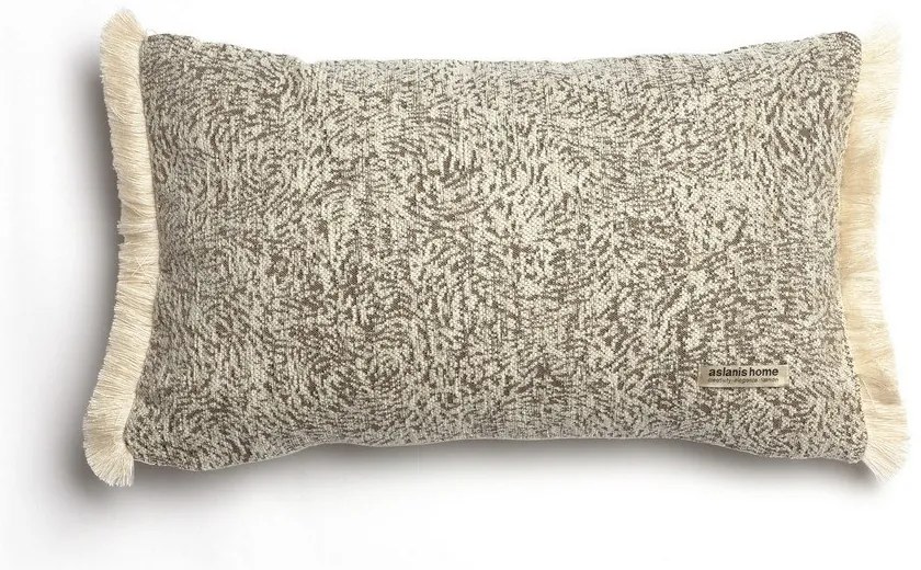 Μαξιλαροθήκη Διακοσμητική Parnassos Trimming Beige Sand Aslanis Home 30X50 Βαμβάκι-Chenille