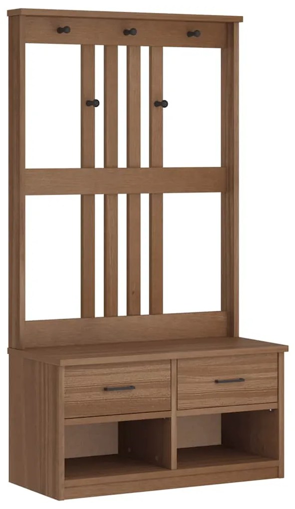 vidaXL Δέντρο χωλ "SANDNES" 87x40x159,5 εκ. Πεύκο μασίφ ξύλο