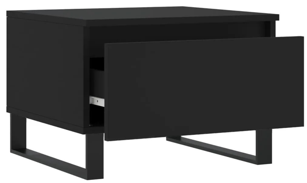 vidaXL Τραπεζάκια Σαλονιού 2 τεμ. Μαύρα 50 x 46 x 35 εκ. Επεξεργ. Ξύλο