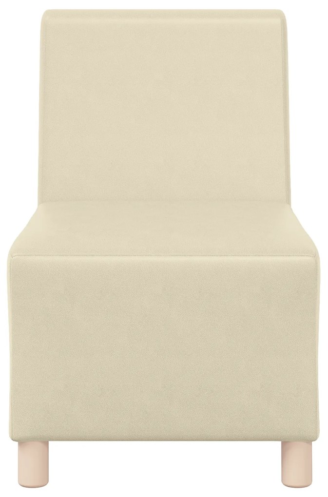 vidaXL Καναπέδες 3 pcs Κρεμ 55 x 74 x 82 εκ. Τεχνητό δέρμα