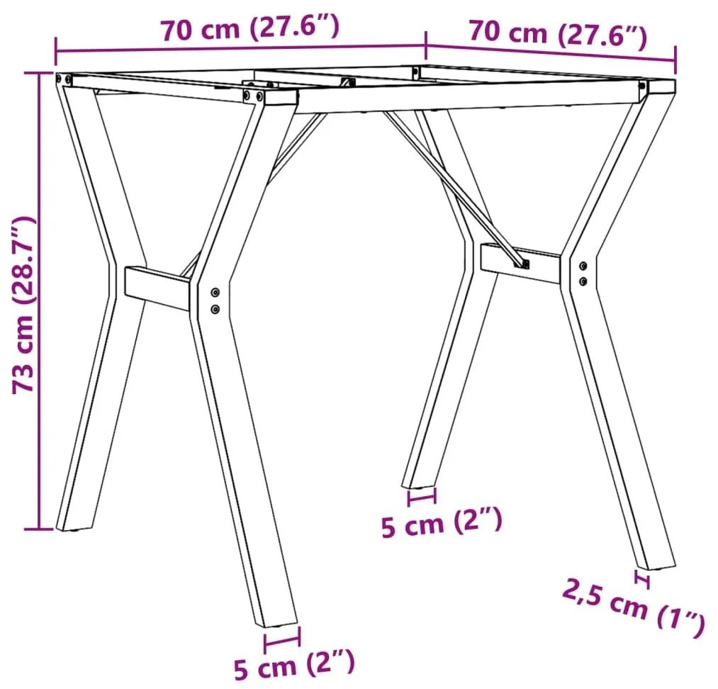 Πόδια Τραπεζαρίας σε Σχήμα «Y» 70x70x73 εκ. Χυτοσίδηρος - Μαύρο