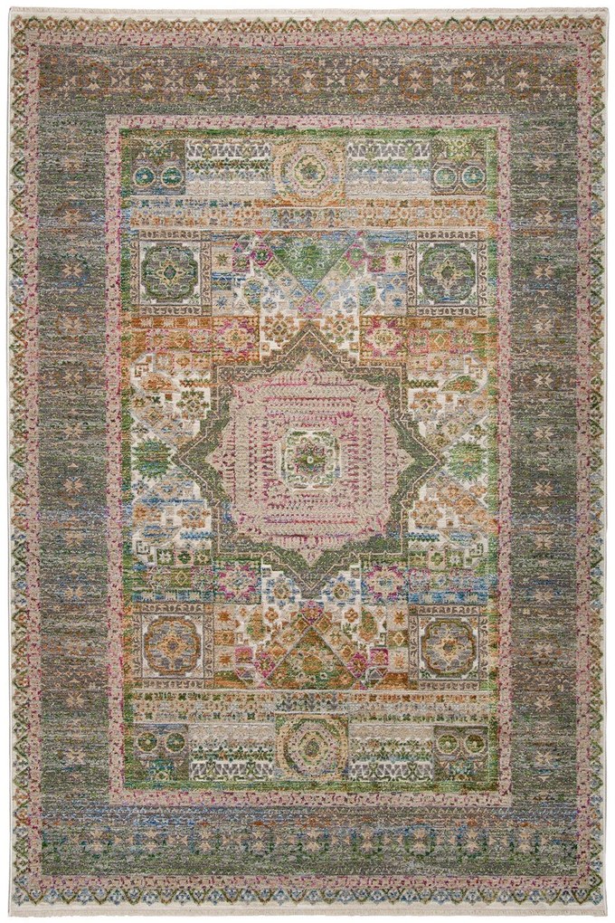 Χαλί Sonoro KH85C Grey-Yellow Βιοκαρπέτ 140X200cm
