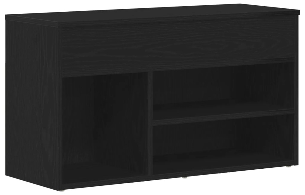vidaXL Παγκάκι Μαύρο Δρύς 60x30x45 εκ. Φτιαγμένο από Μηχανικά Ξύλα