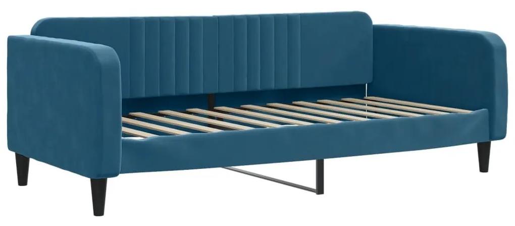 Καναπές Κρεβάτι Μπλε 90 x 200 εκ. Βελούδινος - Μπλε
