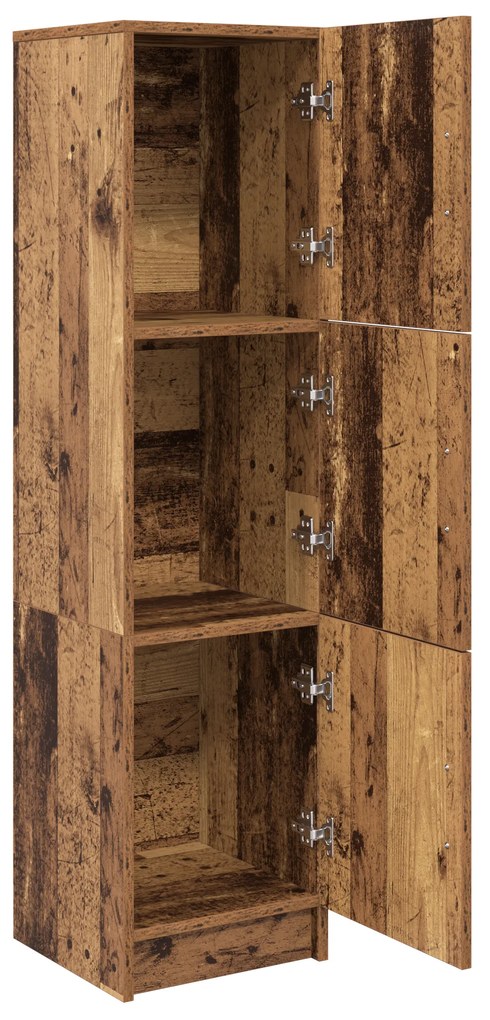 vidaXL Ψηλή Ντουλάπα Παλαιό ξύλο 31,5 x 32 x 124 εκ Επεξεργασμένο ξύλο