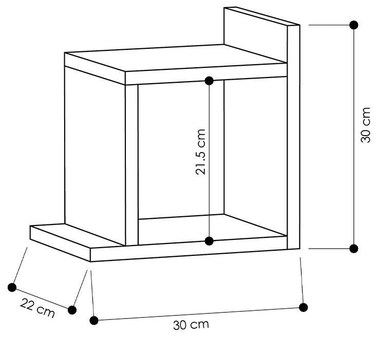 ΡΑΦΙΕΡΑ ΤΟΙΧΟΥ BOX MEGAPAP ΧΡΩΜΑ ΦΥΣΙΚΟ ΟΞΙΑΣ 30X22X30ΕΚ.