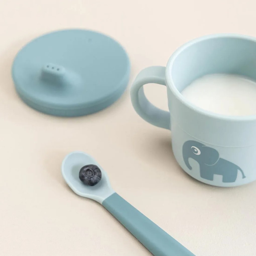 Done by Deer Παιδικό Ποτηράκι από Σιλικόνη Μπλε 215ml