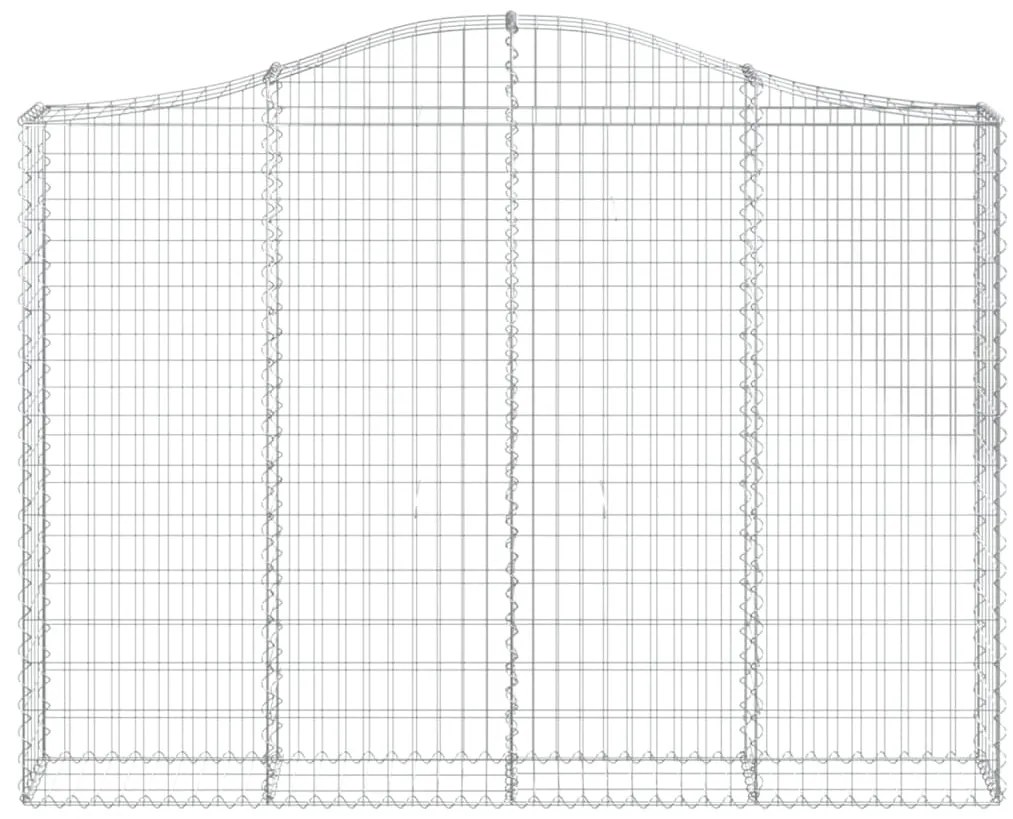 vidaXL Συρματοκιβώτια Τοξωτά 2 τεμ. 200x30x140/160 εκ. Γαλβαν. Ατσάλι