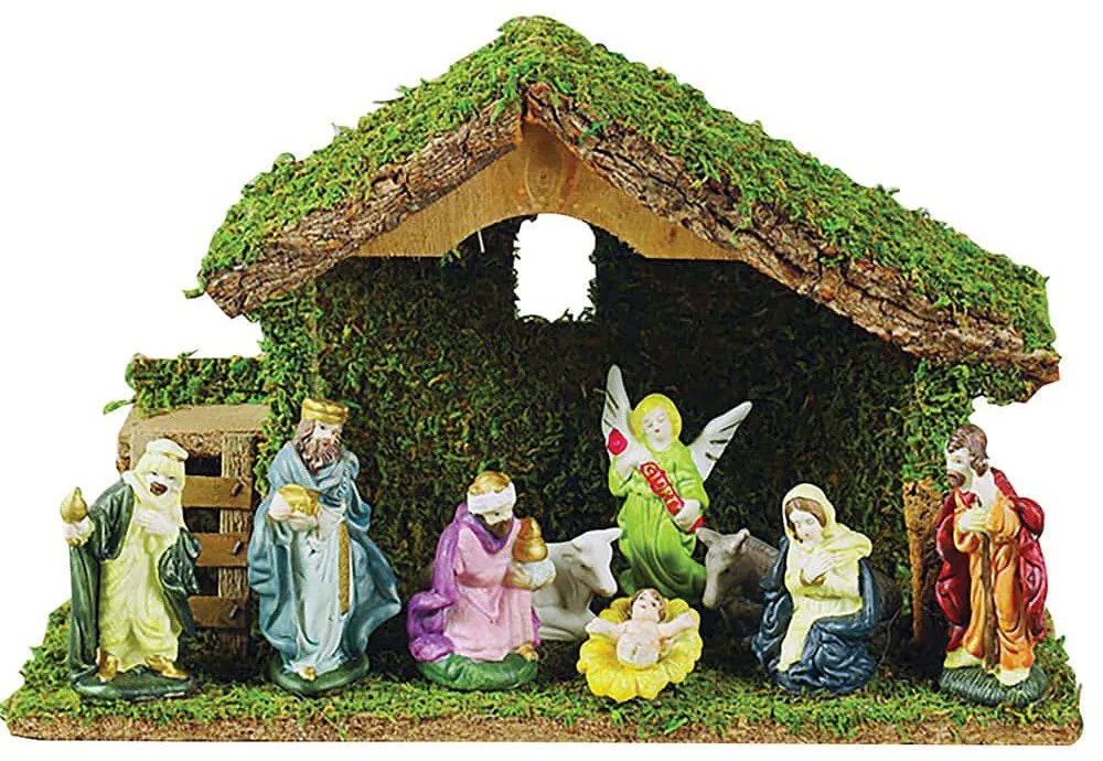 Χριστουγεννιάτικη Παράσταση Φάτνη 224100 34x11x21cm Multi