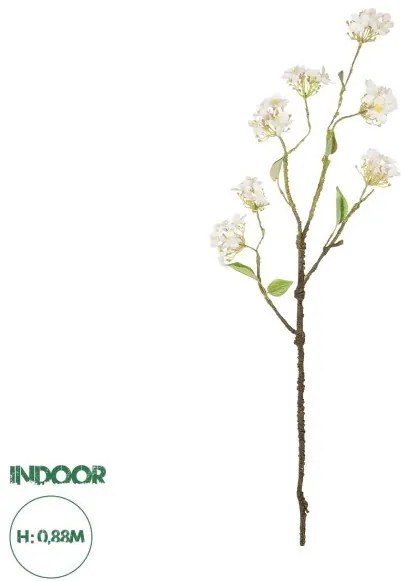 Artificial Garden WHITE CHERRY BLOSSOM BRANCH 21320 Τεχνητό Διακοσμητικό Λευκό Κλαδί Κερασίας Y88cm Globostar-21320-Λευκό 21320