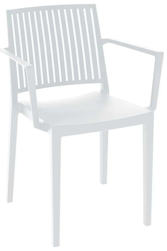 Πολυθρόνα CARMEN PP-UV Άσπρο 58x55x82cm