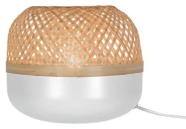 Επιτραπέζιο Φωτιστικό 1xE27 Λευκό Μπαμπού Saline 4295700 Viokef-4295700-Λευκό 4295700