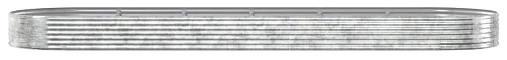 vidaXL Ζαρντινιέρα Ασημί 523x140x36 εκ. Γαλβανισμένος χάλυβας