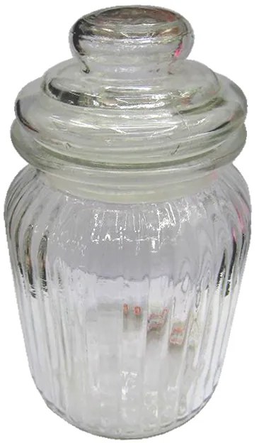 Βάζο γυάλινο με πώμα 22,5 cm - Ανά 2 Τμχ