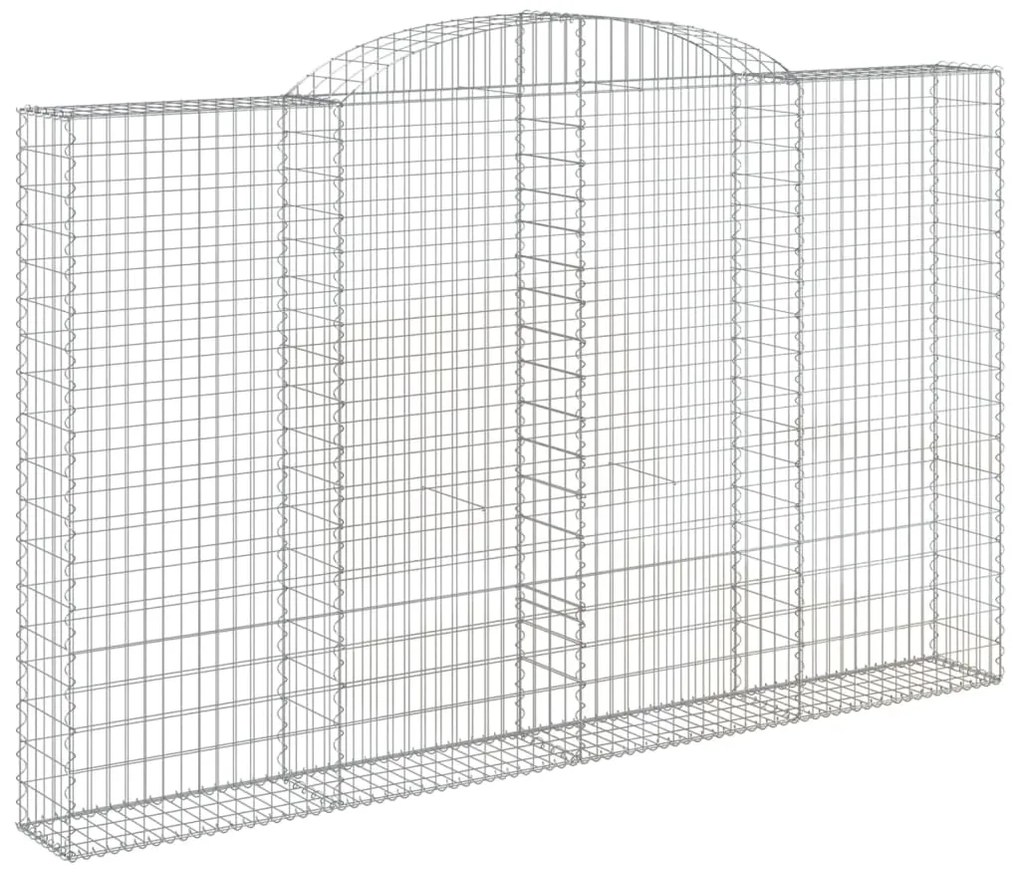 vidaXL Συρματοκιβώτια Τοξωτά 8 τεμ. 300x30x180/200 εκ. Γαλβαν. Ατσάλι