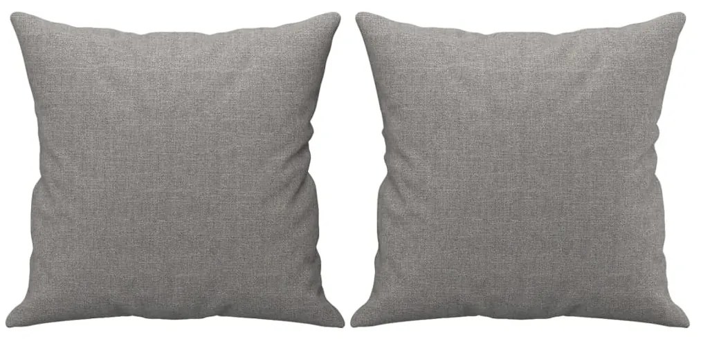 vidaXL Μαξιλάρια Διακοσμητικά 2 τεμ. Ανοιχτό Γκρι 40x40 εκ. Υφασμάτινα