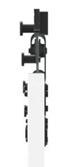 vidaXL Συρόμενη Πόρτα με Σετ Hardware "ORKDAL" Λευκή Συμπαγής Ξύλο και Γυαλί