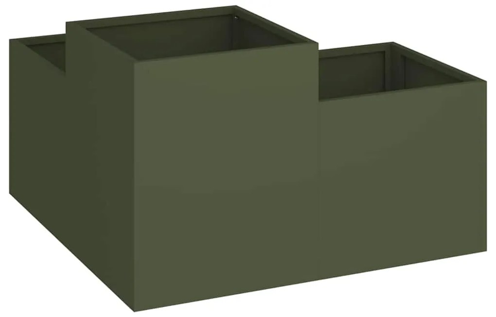 vidaXL Κήπος Γλάστρα 100 x 100 x 48 εκ Ελιά Ατσάλι