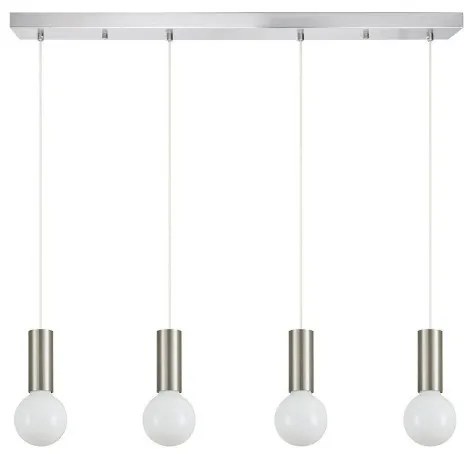 Κρεμαστό Φωτιστικό Οροφής Μέταλλο ADEPT TUBE H300 Φ85 Homelighting-77-8391-Νίκελ Ματ 77-8391
