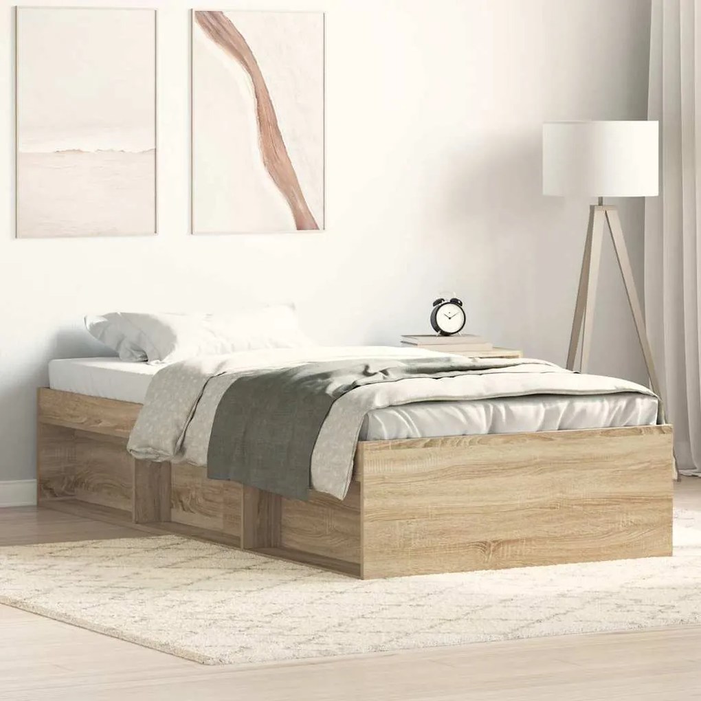 vidaXL Πλαίσιο Κρεβατιού Sonoma Δρυς 100x200 εκ.