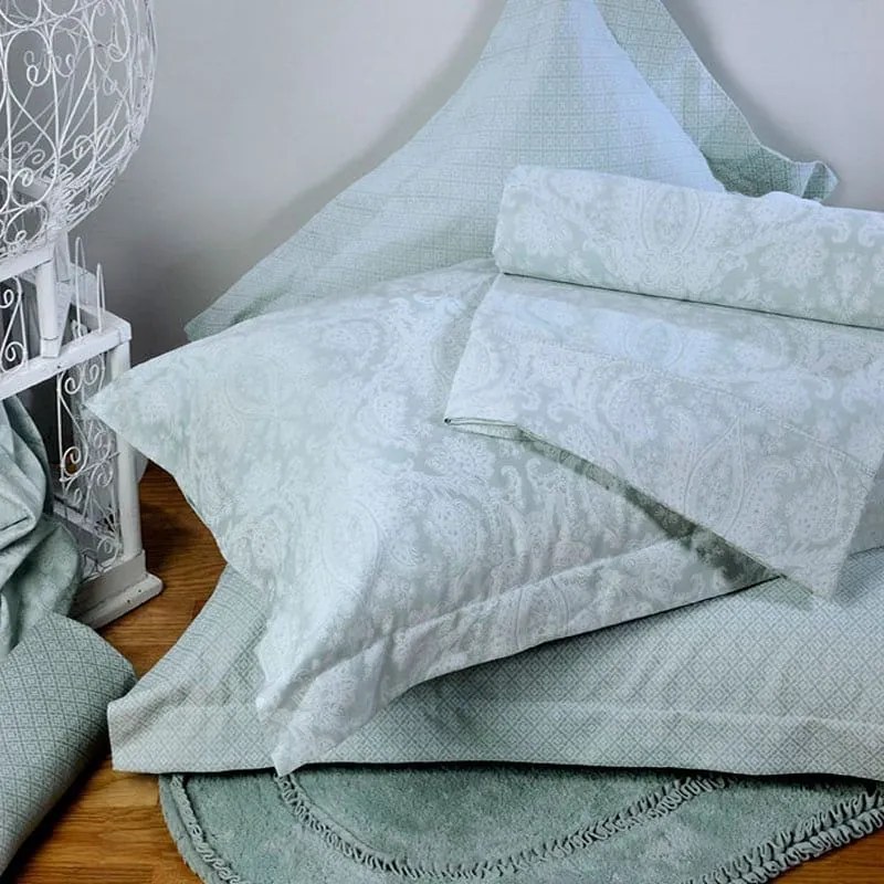 Σεντόνια ΣΧ.657 Σετ 3τμχ Mint Down Town Μονό 175x255cm 100% Cotton Satin
