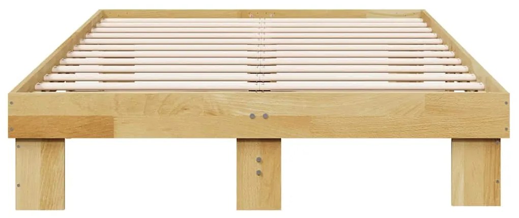 vidaXL Πλαίσιο κρεβατιού χωρίς στρώμα 120x200 cm μασίφ ξύλο δρυς
