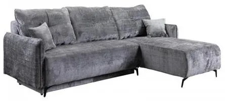 ΓΩΝΙΑΚΟΣ ΚΑΝΑΠΕΣ ΚΡΕΒΑΤΙ Crown ΓΚΡΙ ΧΡΩΜΑ 248x179x81εκ 21044884