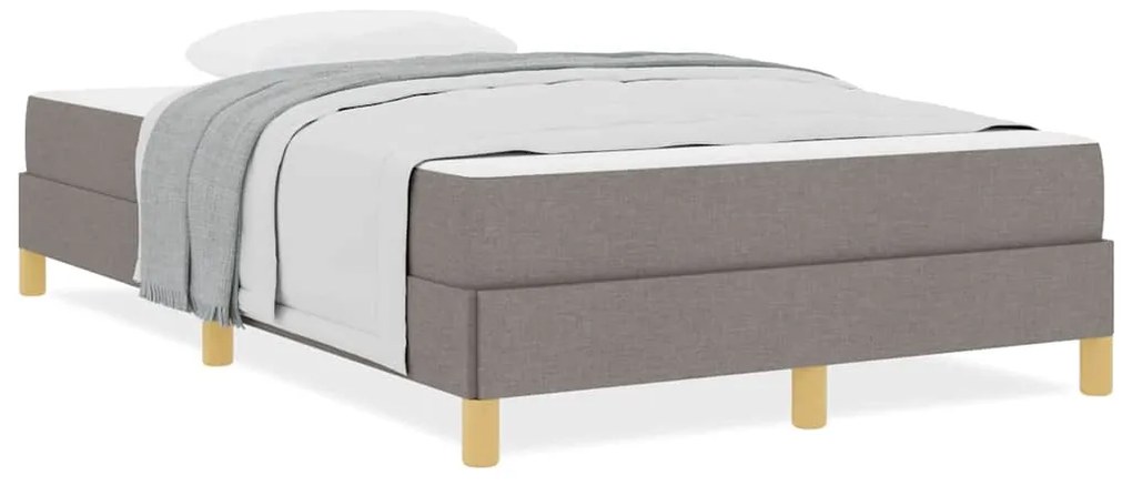 vidaXL Κρεβάτι με ελατήρια με στρώμα Taupe 120 x 200 cm ύφασμα